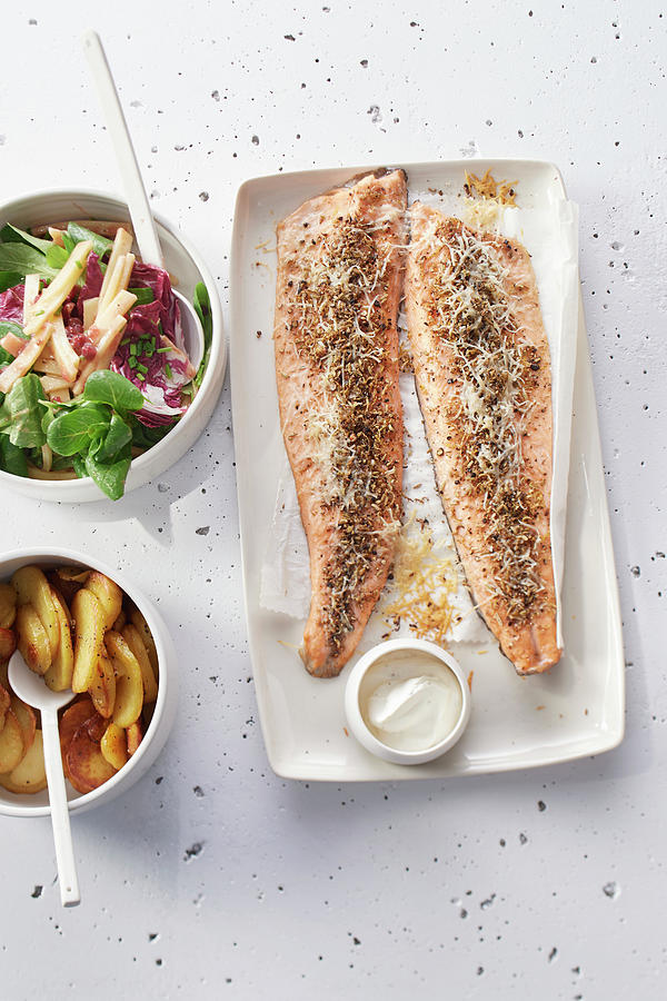 Salmon Fillets With Spices And Lemon Zest Photograph by Jan-peter Westermann