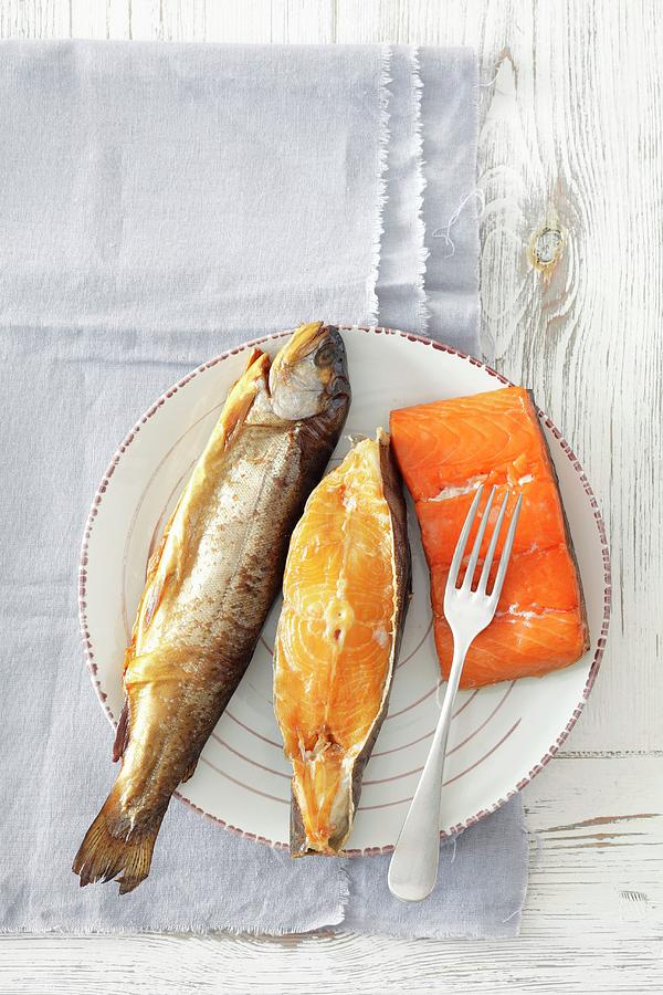 Salmon, Halibut And Trout smoked Photograph by Rua Castilho