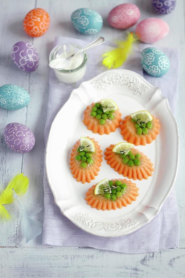 Salmon Mousse With Gelatine And Peas For Easter Photograph by Rua Castilho