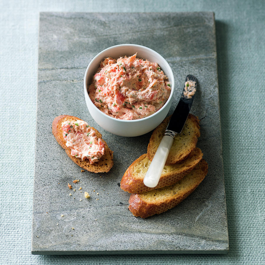 Salmon Rillette With Toasted Baguette Photograph by Leo Gong
