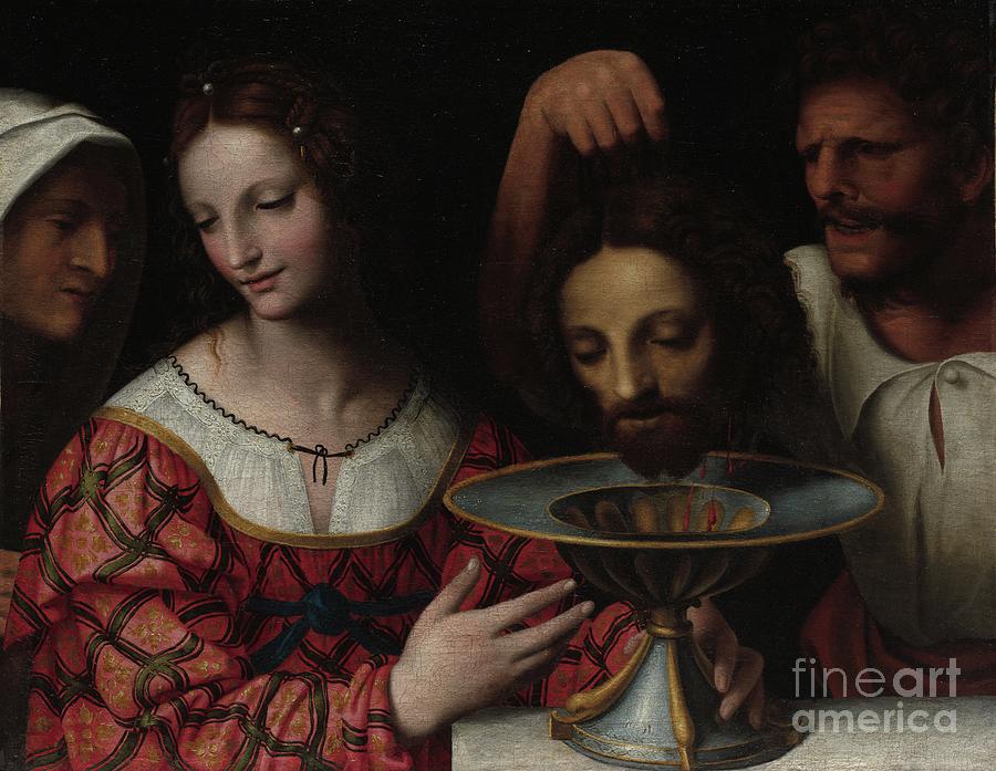 Salome With The Head Of Saint John Drawing by Heritage Images