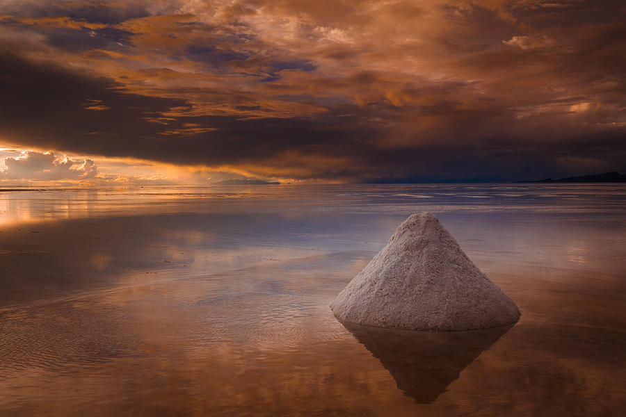 Sunset Photograph - Salt Cone by Peter Banny