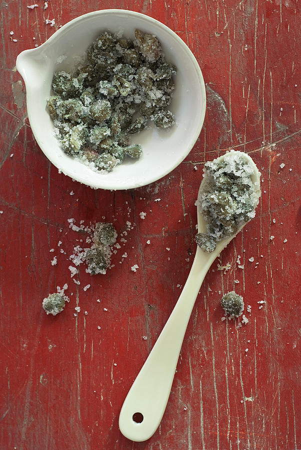 Salt-encrusted Capers Photograph by Melina Hammer