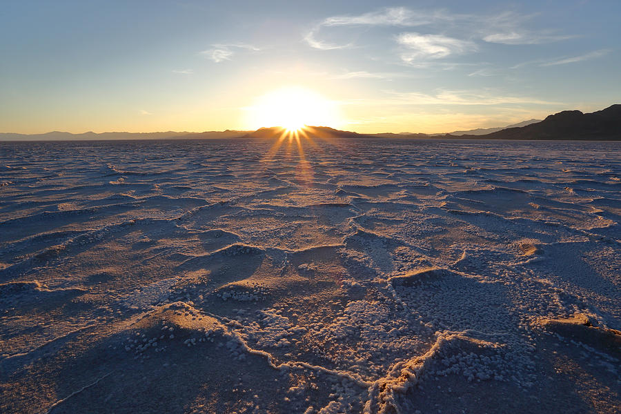 Salt Flat Setting Sun Photograph by David Andersen