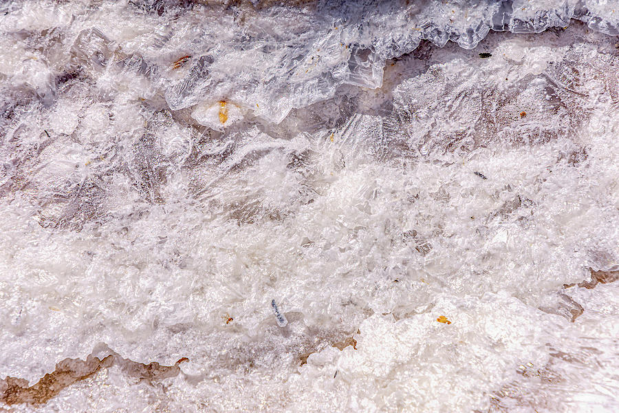 Salt Flats  Macro Photograph by Debra Martz