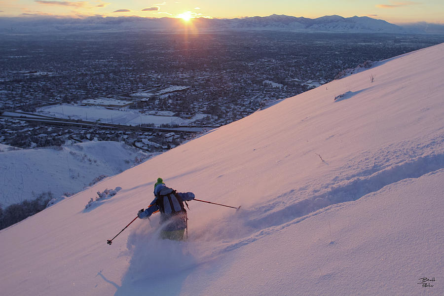 Salt Lake City Skier Photograph by Brett Pelletier