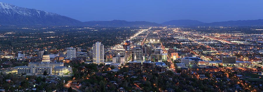 Salt Lake City, Utah Panorama Photograph by Jumper