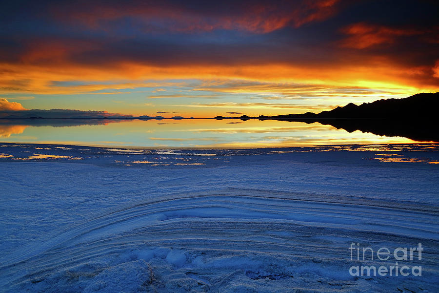 Salt Layers at Sunset Salar de Uyuni Bolivia Photograph by James Brunker