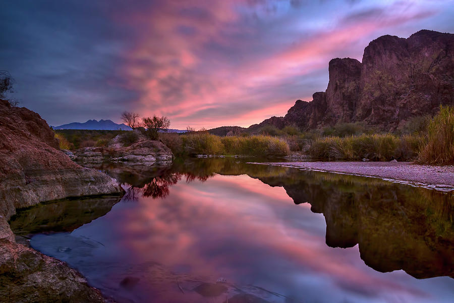 Desert Photograph - Salt River Sunrise 2 by Dave Dilli