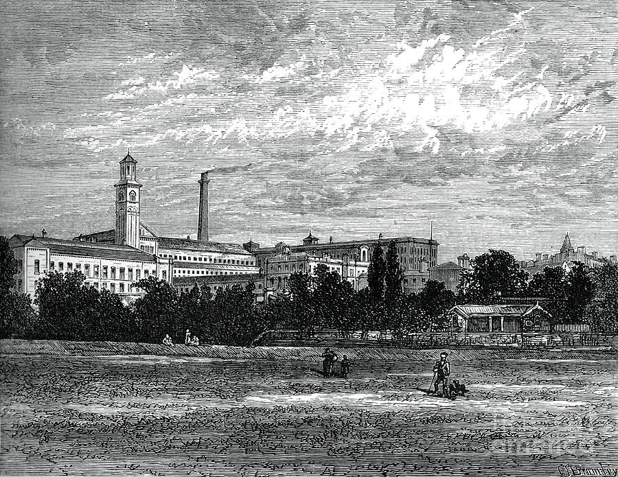 Saltaire Works, C1880 Drawing by Print Collector