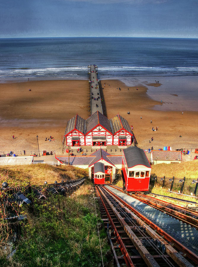 Saltburn Cliff Lift Photograph by Jeff Townsend