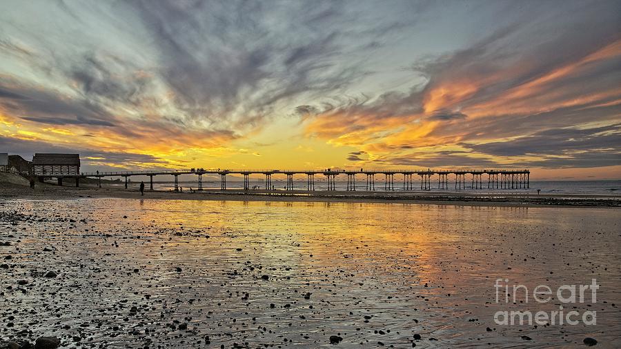 Saltburn Pier panorama Photograph by Martyn Arnold