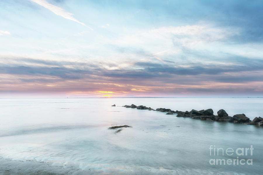 Salty Beach Sunset Photograph