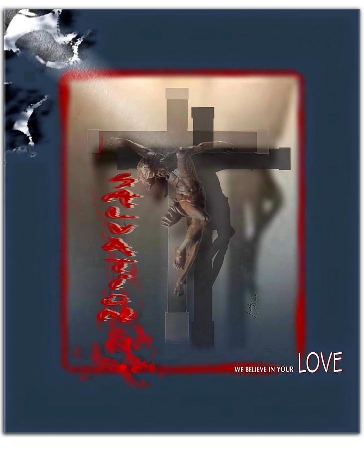 Jesus Christ Mixed Media - Salvation by Freddy Kirsheh