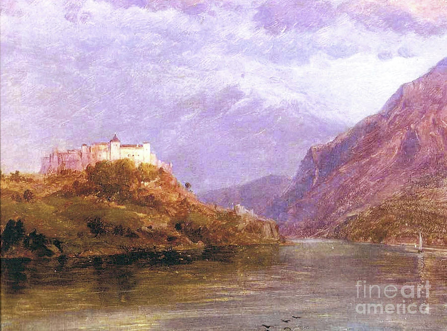 Salzburg Castle, 1868-69 Painting by Frederic Edwin Church