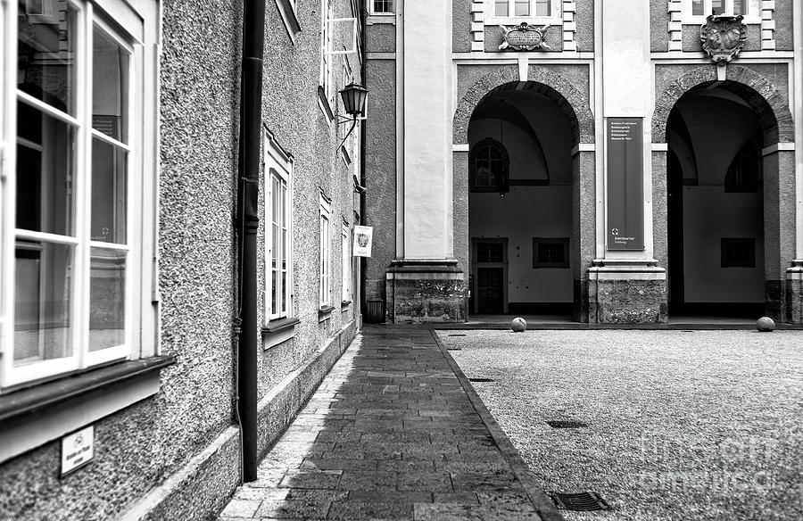 Salzburg Courtyard Lines at the Residenzgalerie Photograph by John Rizzuto