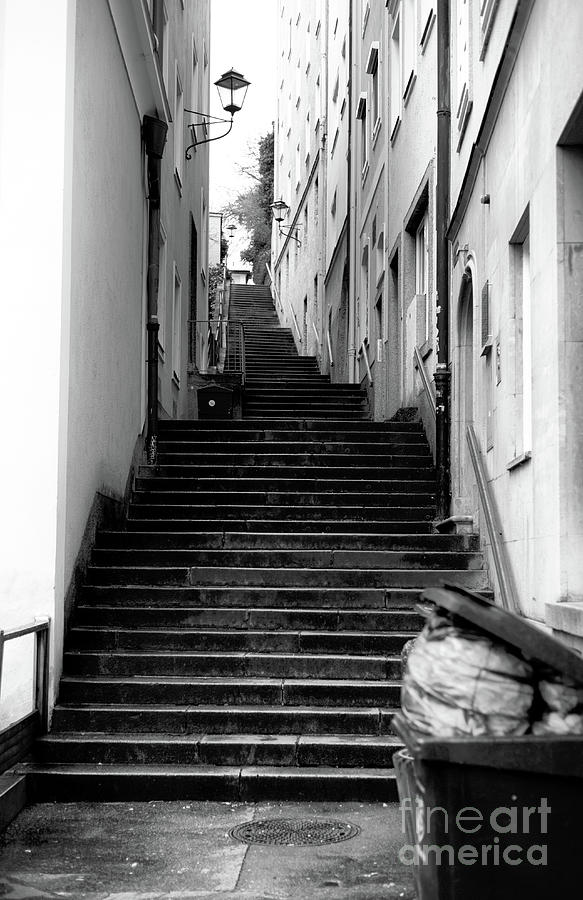 Architecture Photograph - Salzburg Long Stairs by John Rizzuto