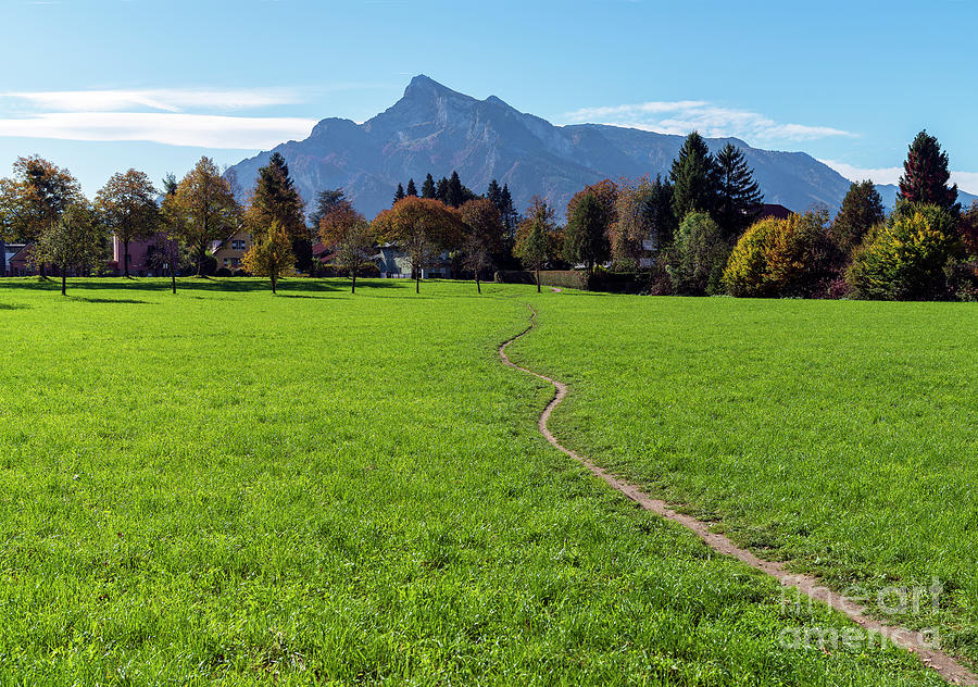 Mountain Photograph - Salzburg Path on the Way to the Untersberg Mountain by Kenneth Lempert