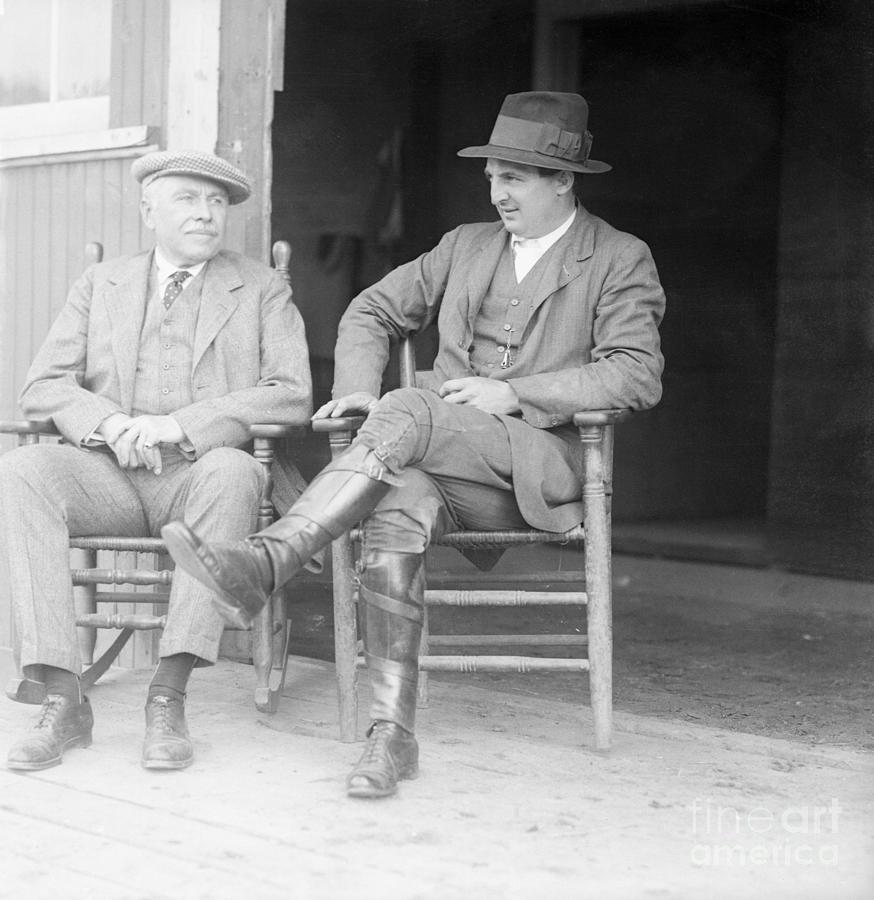 Sam Riddle And Louis Feustel Sitting Photograph by Bettmann