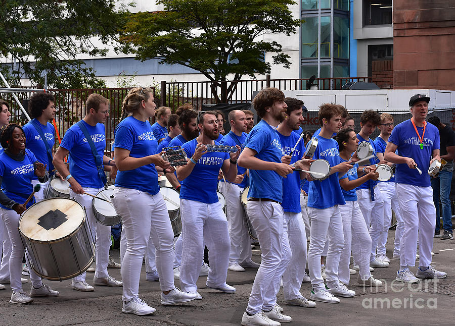 Samba Street Band, Glasgow Festival Photograph by Yvonne Johnstone