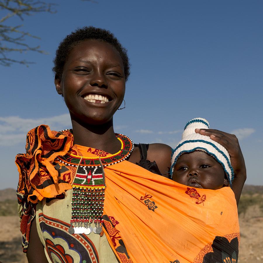 Samburu Mother And Child In Kenya On Photograph by Eric Lafforgue