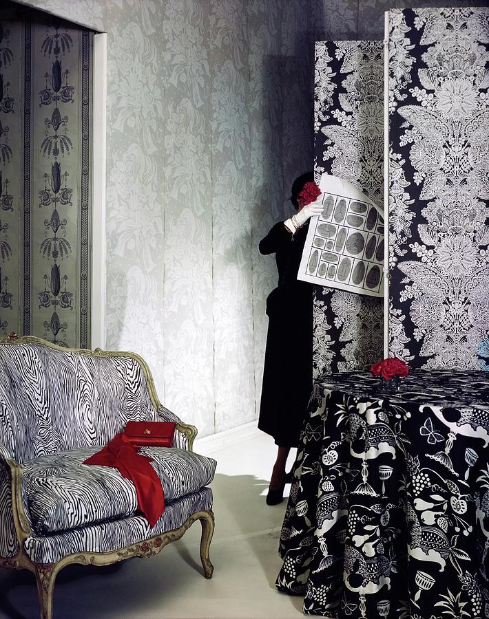 Samples Of Black And White Textiles Photograph by Horst P. Horst