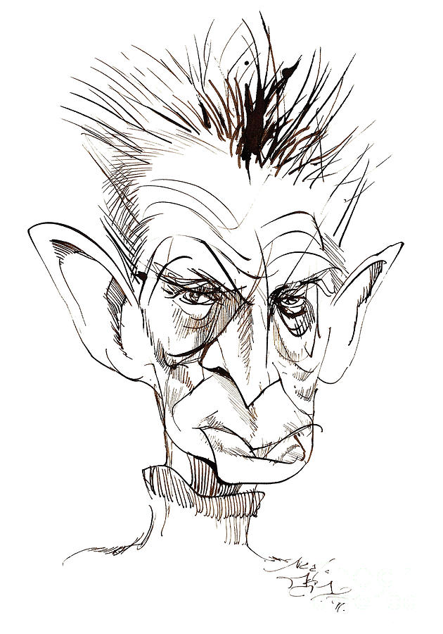 Samuel Beckett - Caricature Of Irish Writer And Playwright Painting by ...