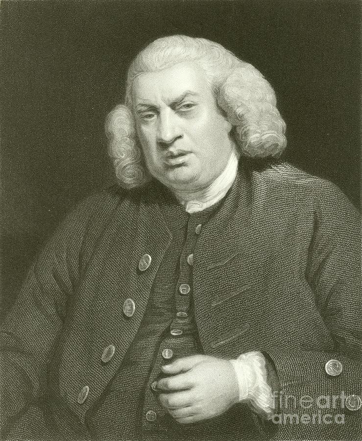 Samuel Johnson Portrait Drawing by English School