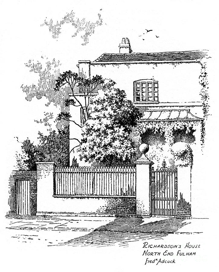 Samuel Richardsons House, North End Drawing by Print Collector