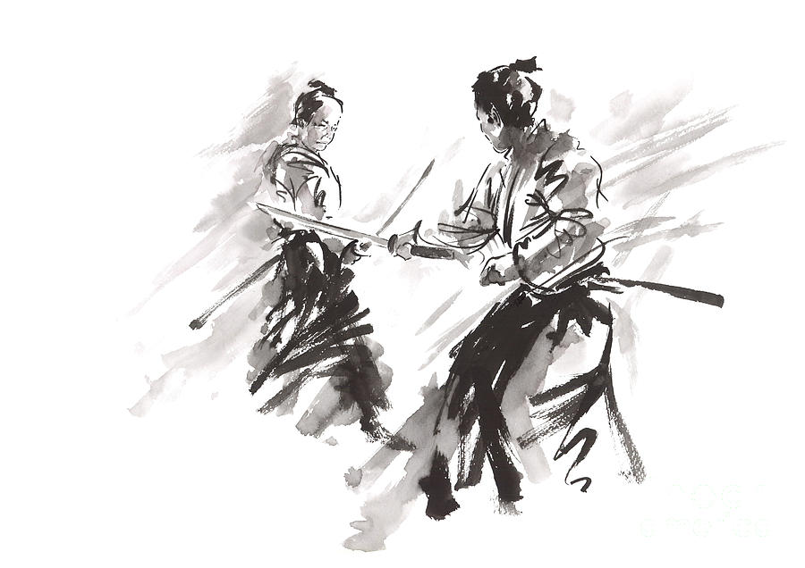 japanese samurai drawing wallpaper