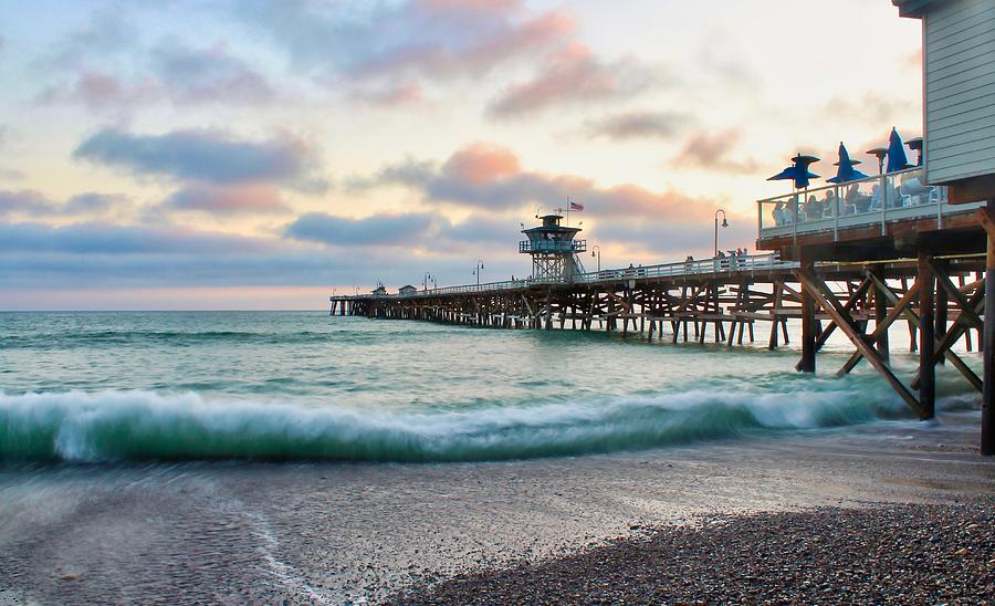 A San Clemente Pier Evening Photograph by Brian Eberly