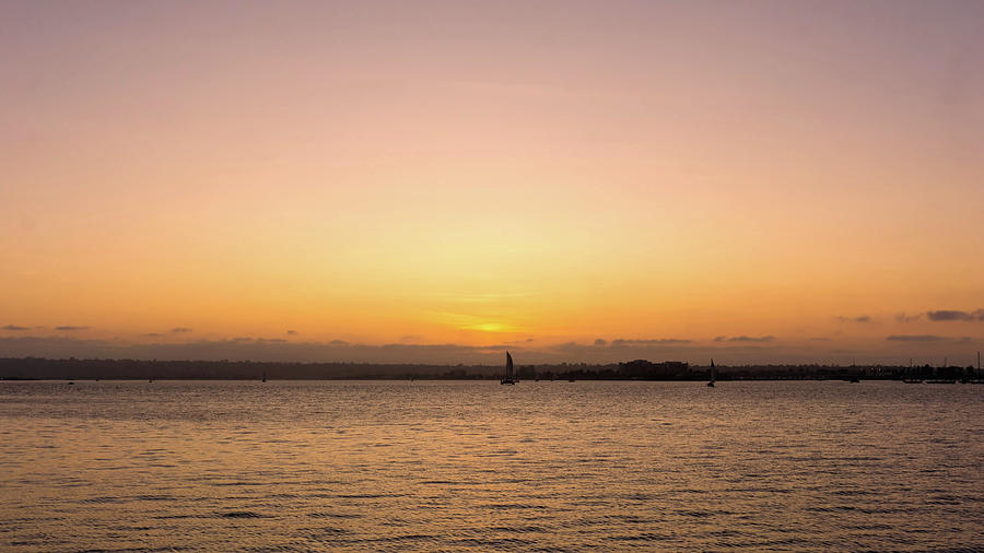 San Diego Bay at Sunset Photograph by Cathy Anderson