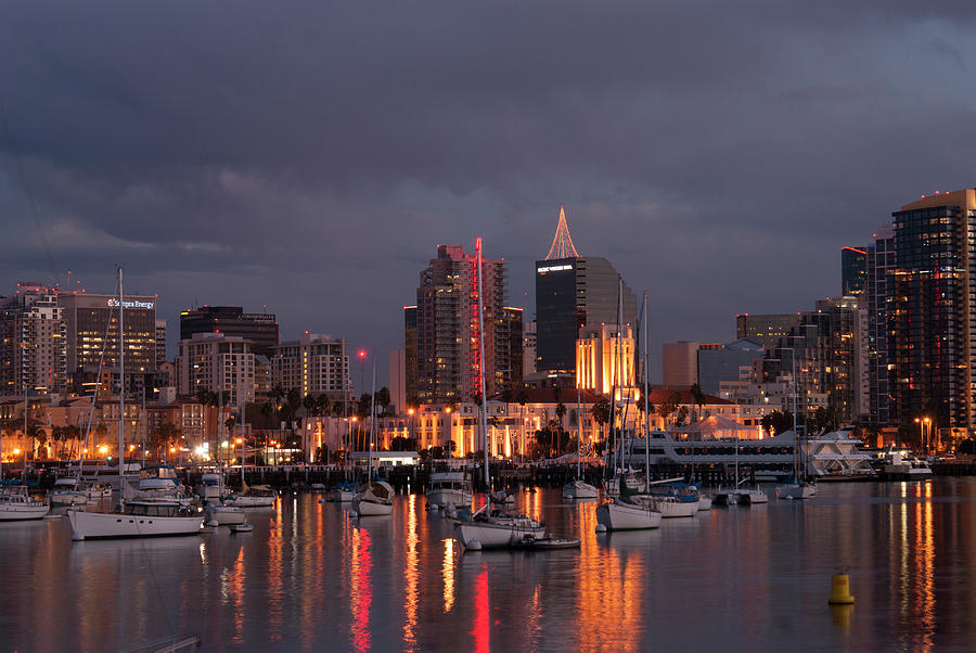 San Diego Boat Harbor 2 Photograph by Donald Pash