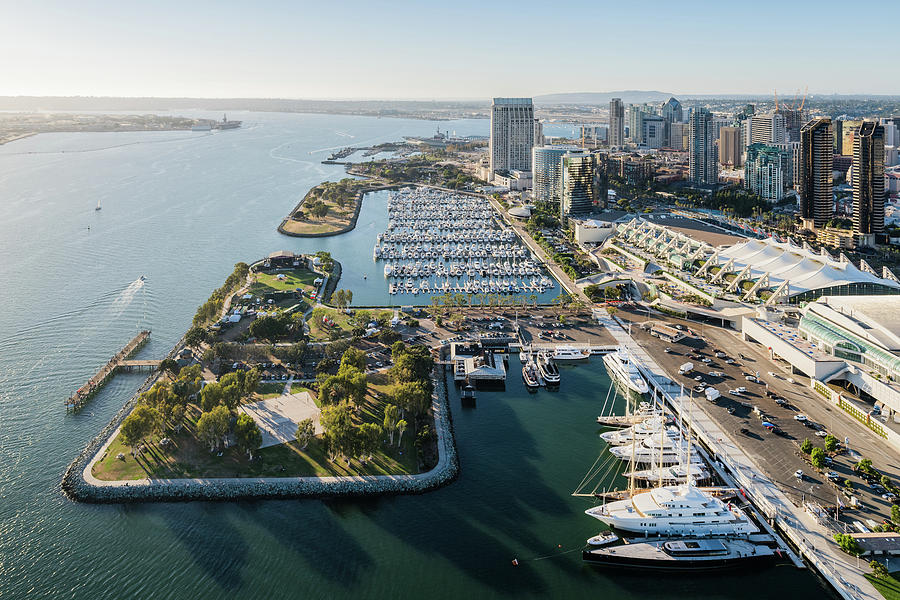 San Diego Photograph - San Diego Waterfront Aerial Photography by Cavan Images / Toby Harriman