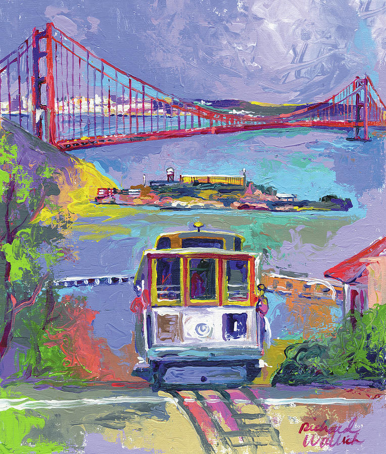 Bridge Painting - San Francisco 2 by Richard Wallich