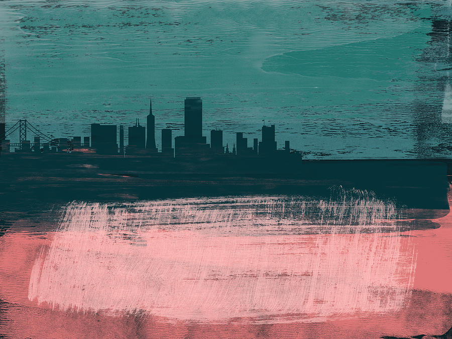 San Francisco Mixed Media - San Francisco Abstract Skyline II by Naxart Studio