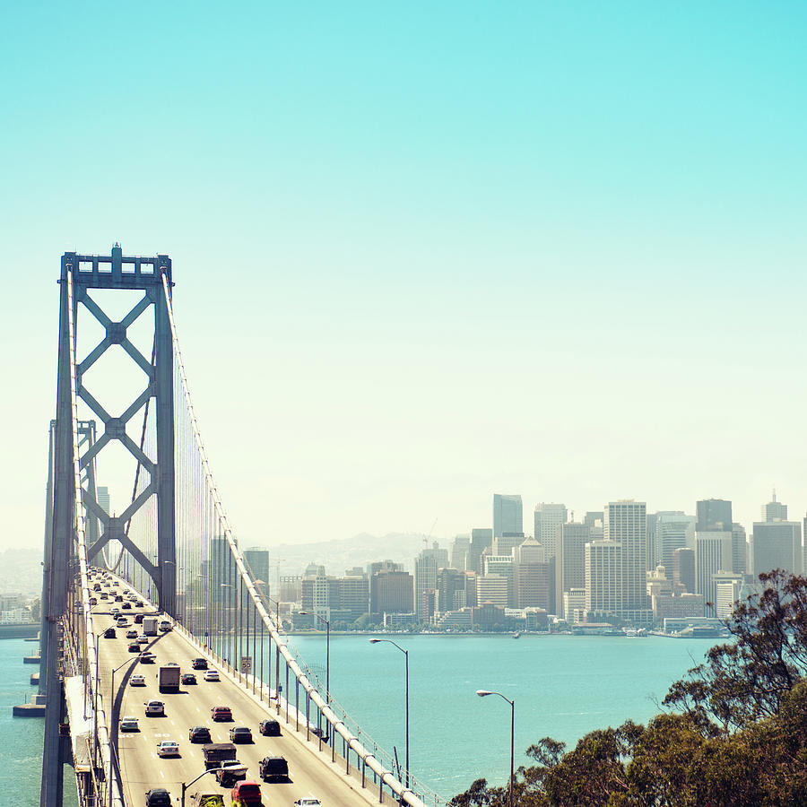 San Francisco Bay Bridge And Rush Hour Photograph by Franckreporter