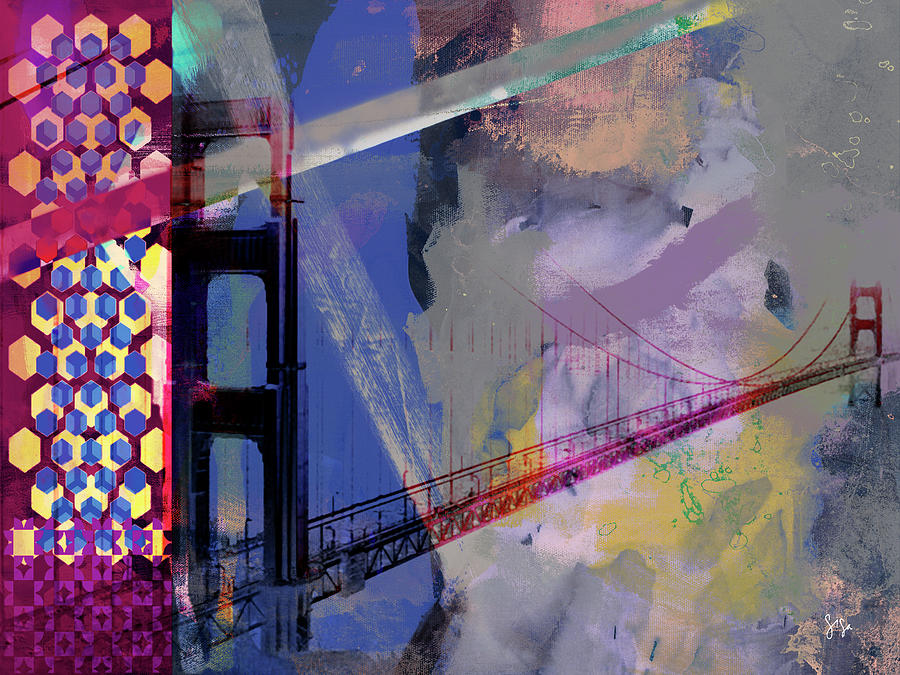 Landscape Photograph - San Francisco Bridge Abstract II by Sisa Jasper