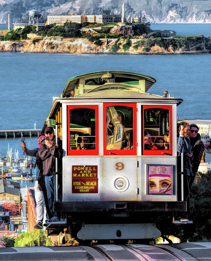 San Francisco Cable Car Painting by Christopher Arndt