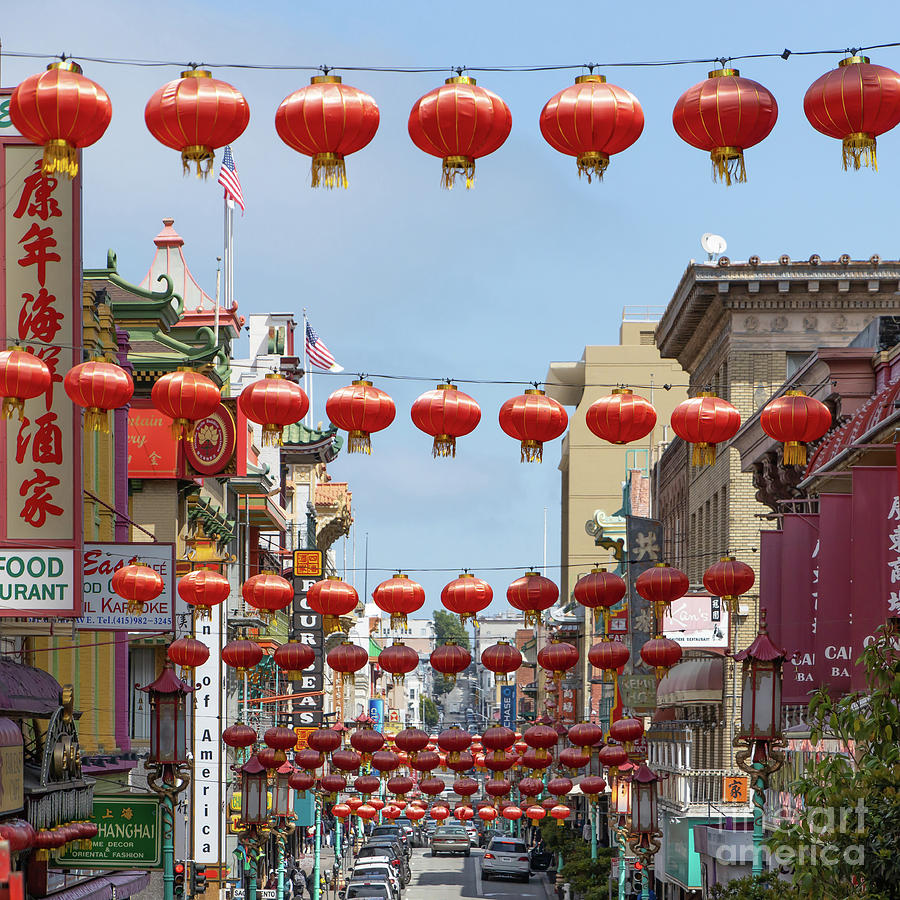 San Francisco Chinatown Lanterns R428 sq Photograph by Wingsdomain Art ...