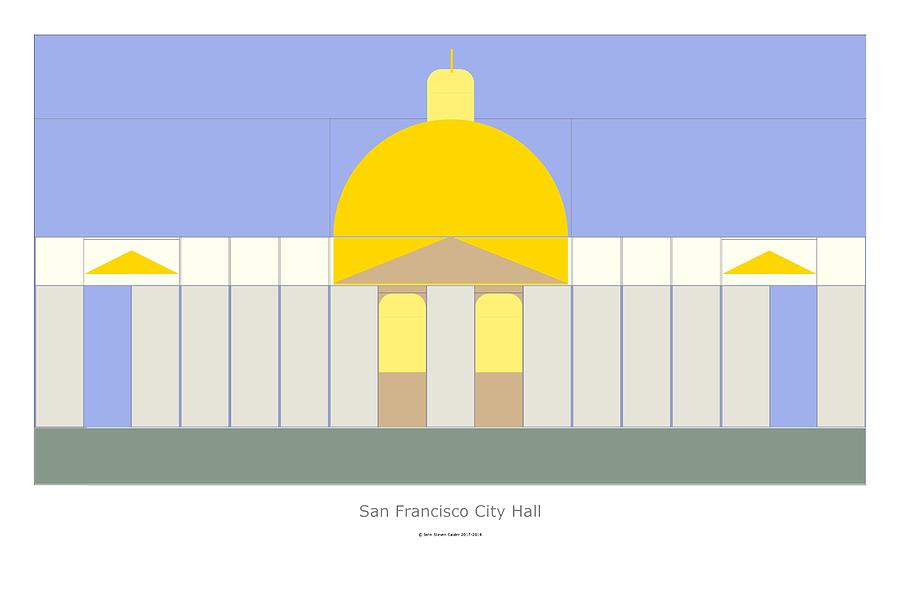 San Francisco City Hall Digital Art by John Steven Calder