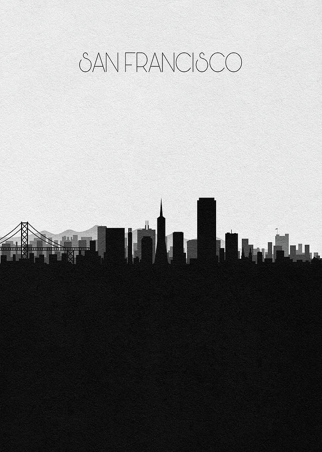 San Francisco Cityscape Art Digital Art by Inspirowl Design