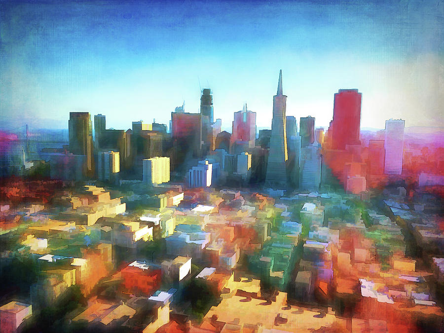San Francisco Cityscape Digital Art by Terry Davis