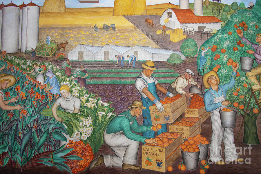 San Francisco Coit Tower Mural R195 Photograph by San Francisco Coit Tower Mural