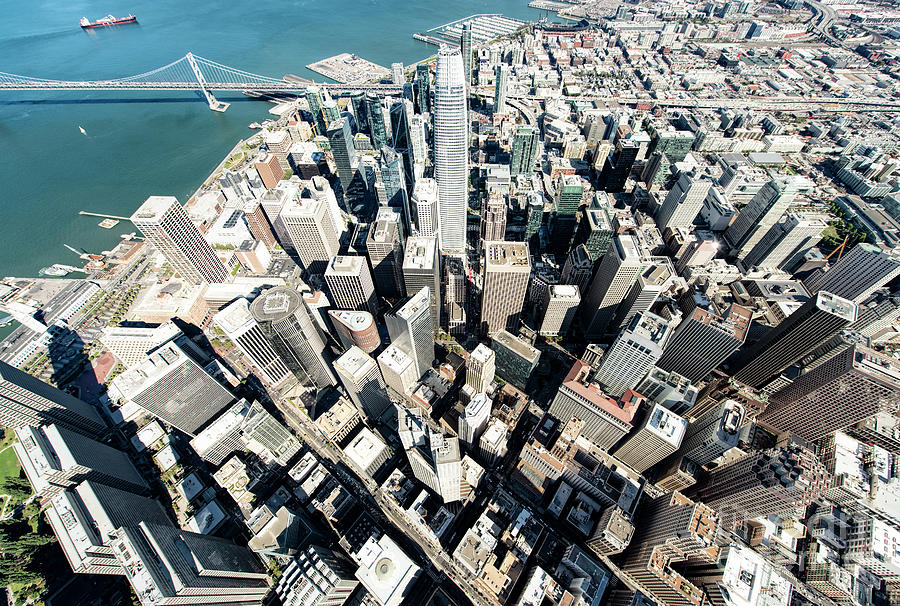 San Francisco Financial District Commercial Real Estate Aerial P