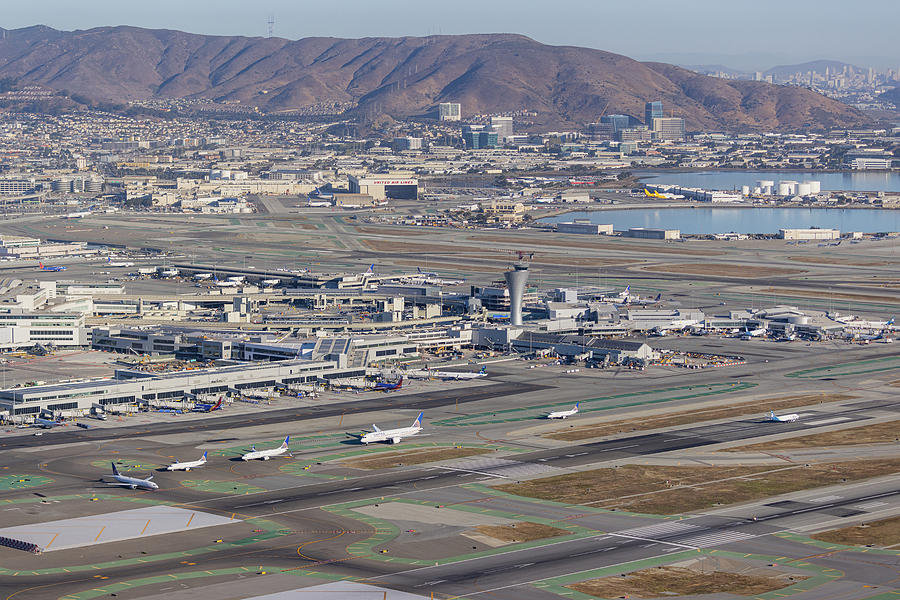 San Francisco International Airport Aerial - Sfo Photograph by Cavan ...