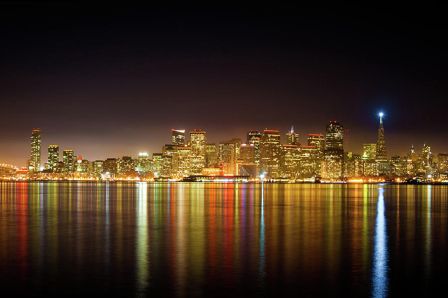 San Francisco Night View Photograph by Www.35mmnegative.com