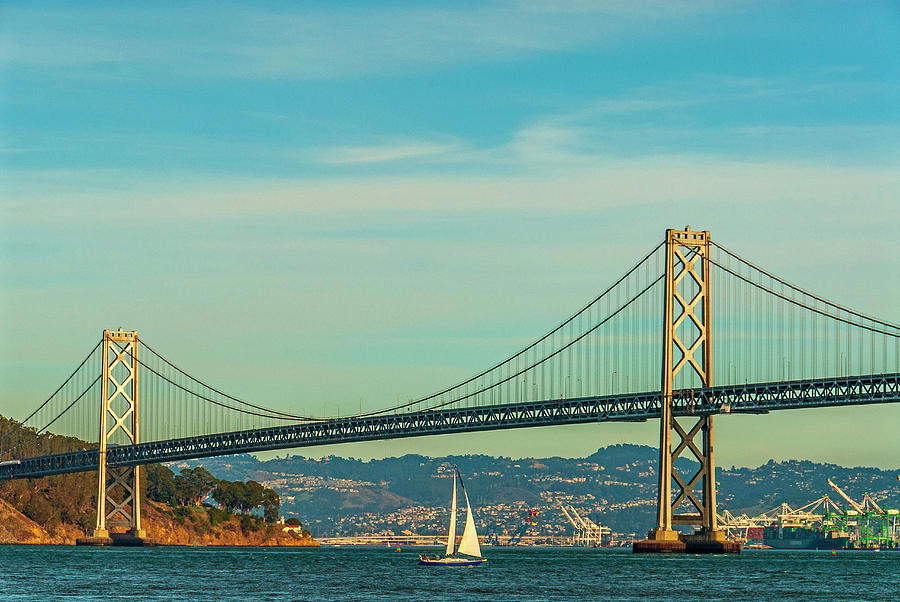 San Francisco-oakland Bay Bridge Digital Art by Towpix