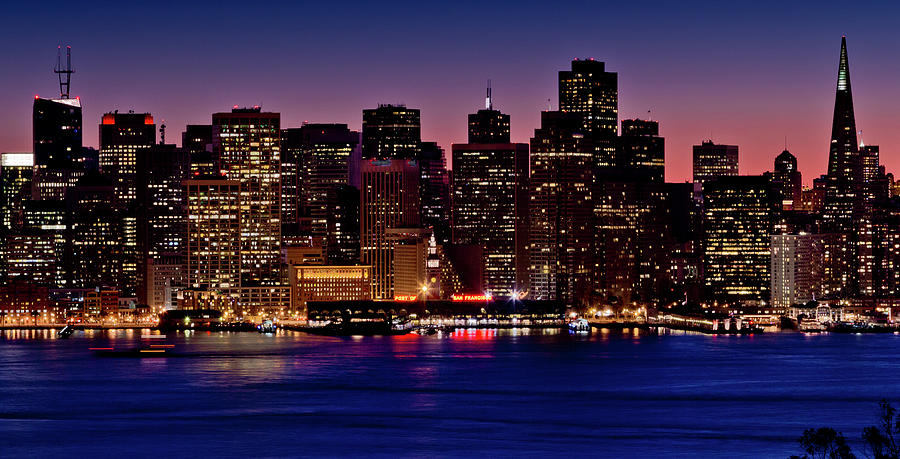 San Francisco Skyline At Twilight Photograph by J. Andre Clark