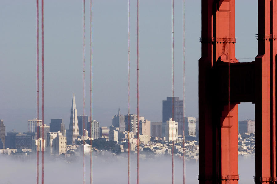 San Francisco Skyline From Golden Gate Photograph by Mona T. Brooks